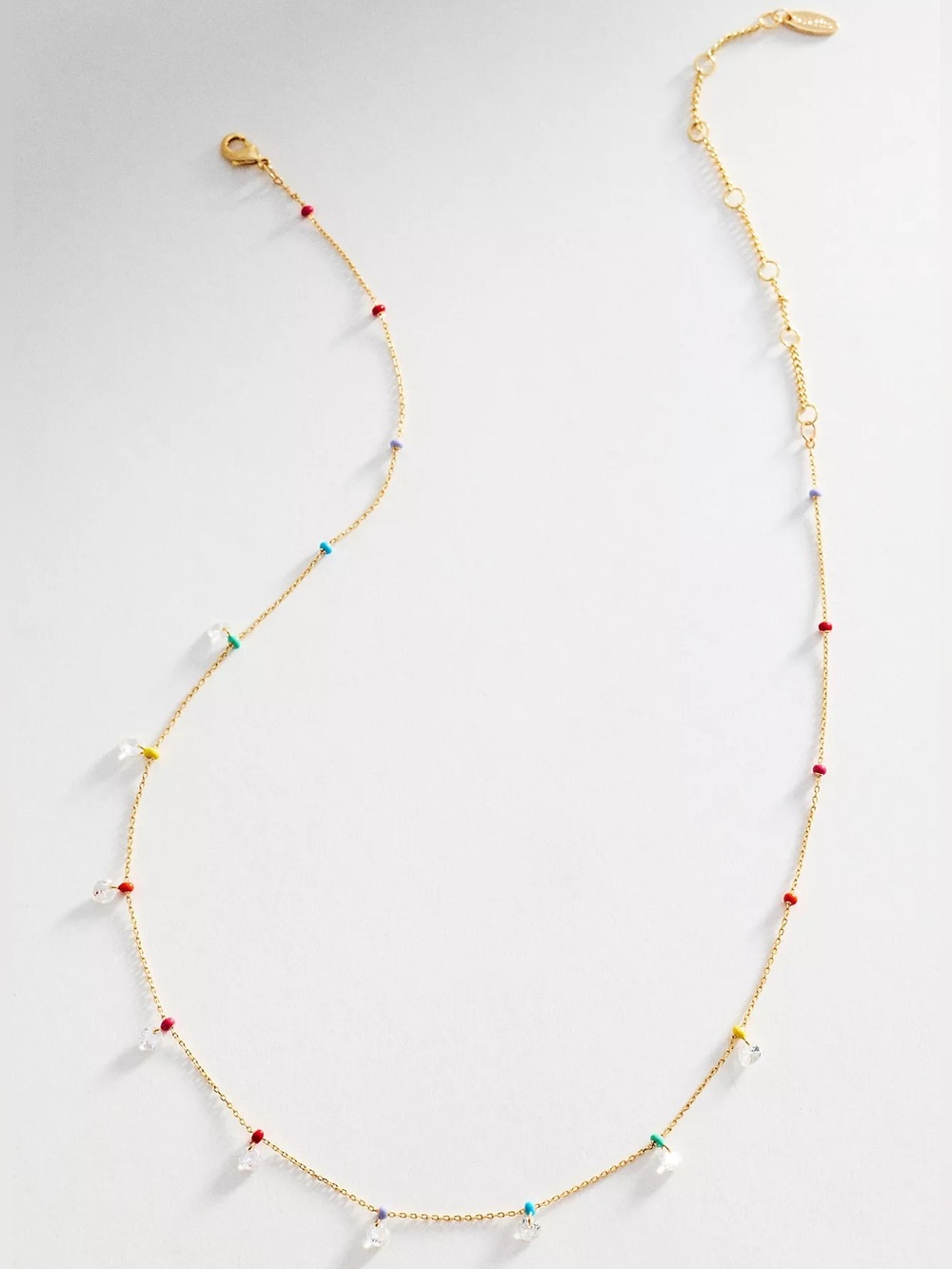 Anthropologie Confetti Crystal Drop Necklace - Multi
